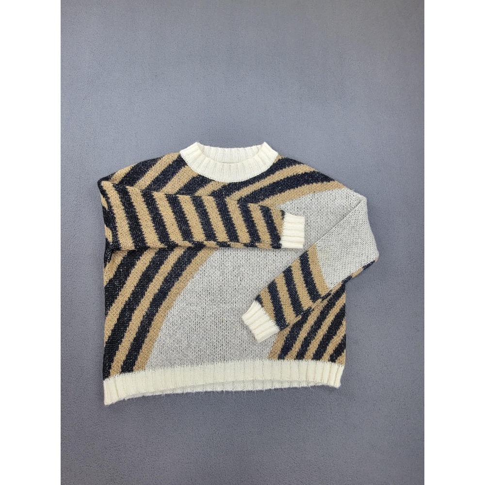 Niccolai Sweater Womens Small Multicolor Mohair Striped‎ Pullover Made Italy